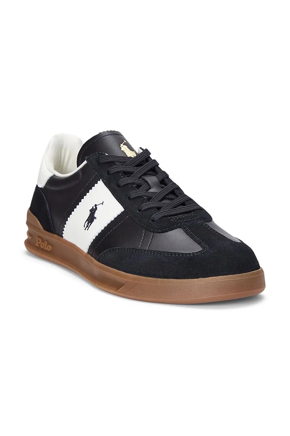 Шкіряні кросівки Polo Ralph Lauren Hrt Aera Pp 809956119001.001 чорний SS26