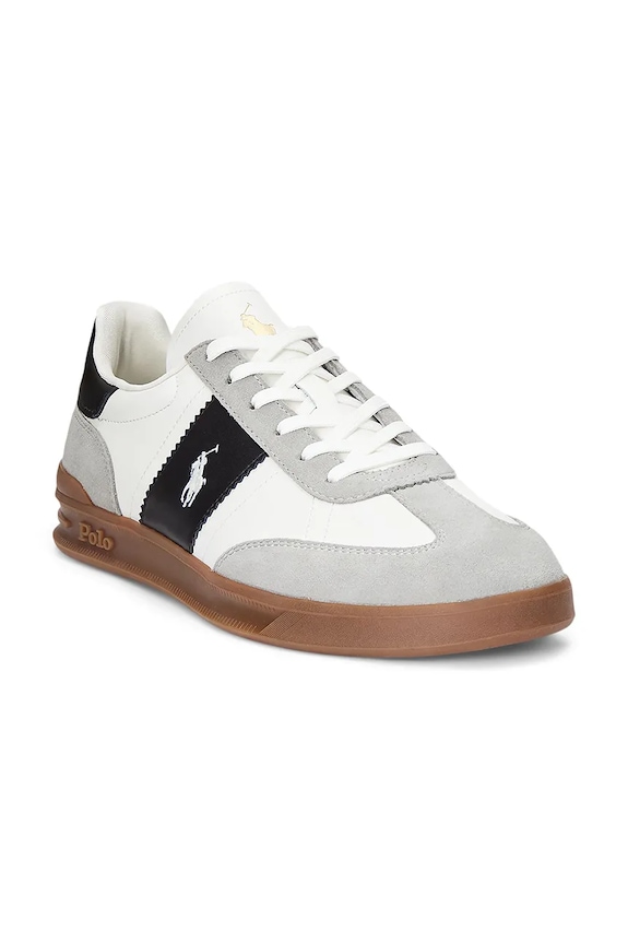 Кожени маратонки Polo Ralph Lauren Hrt Aera Pp 809956119002.100 бял SS26