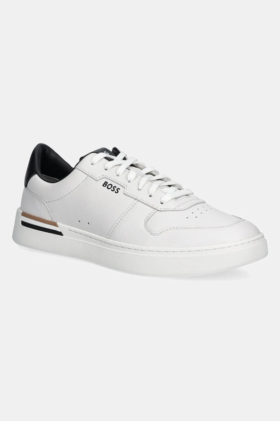 BOSS sneakersy skórzane Clint niska biały 50542538.140