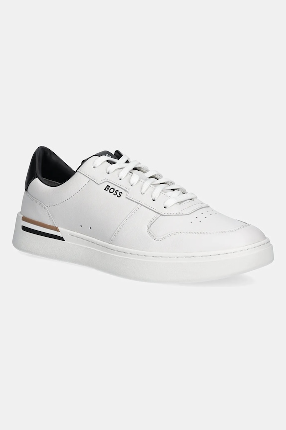 BOSS sneakersy skórzane Clint niska biały 50542538.140