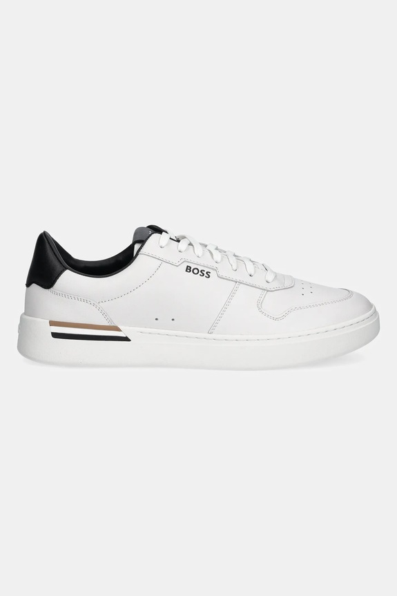 BOSS sneakersy skórzane Clint 50542538.140 biały SS25