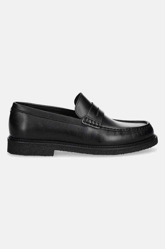 BOSS mokasyny skórzane Kope 50536230.001 czarny SS25