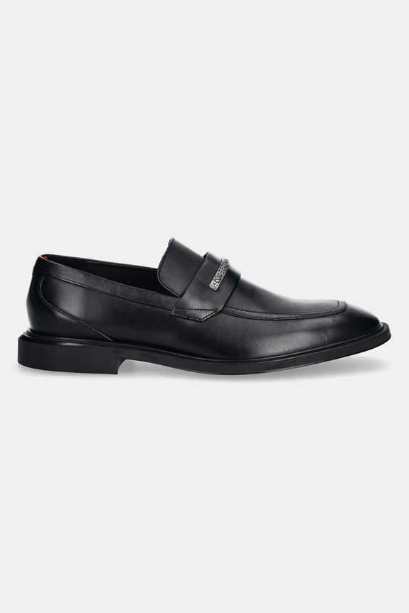 HUGO mokasyny skórzane Gryff 50536178.001 czarny SS25