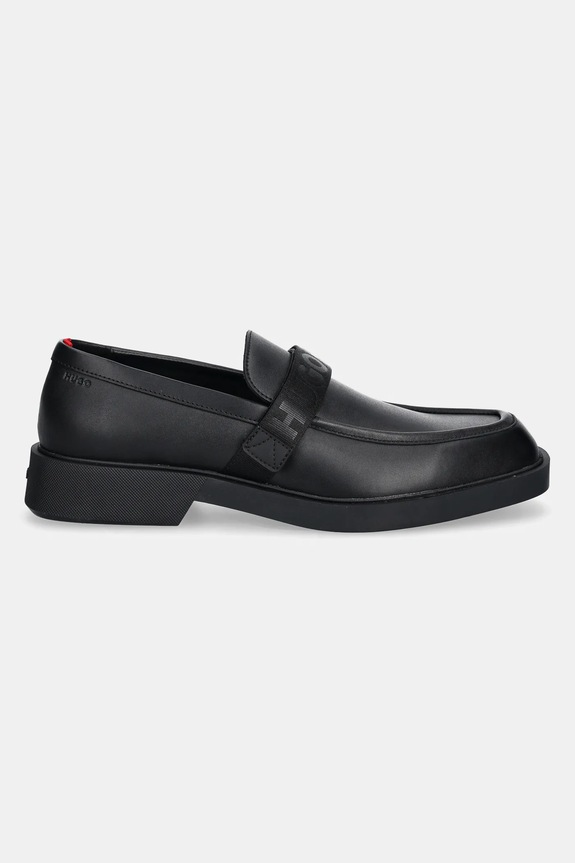 HUGO mokasyny skórzane Iker 50536228.001 czarny SS25