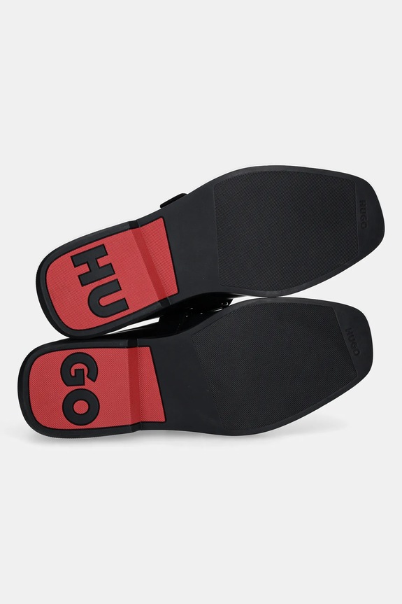 HUGO mokasyny skórzane Iker 50536228.001 czarny