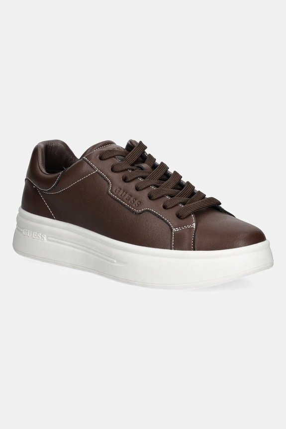 Sneakers Guess WINNO επικαλυμμένο δέρμα καφέ FMPWIN.FAB12.BROWN