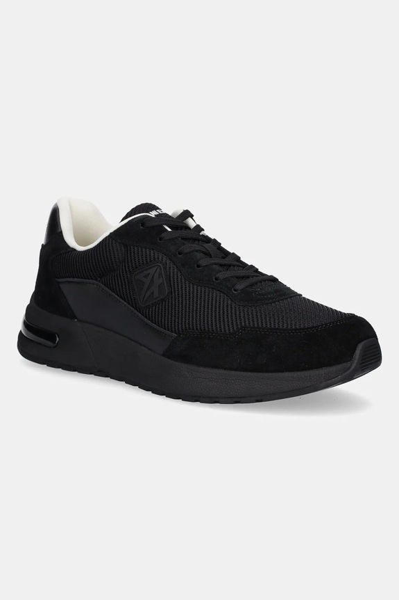 Superge Armani Exchange Imitacija zrnatega usnja črna XUX240.XV910.Q781