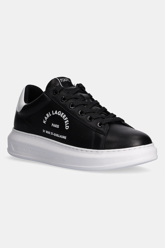 Karl Lagerfeld sneakersy skórzane KAPRI MENS niska czarny KL52538K.000
