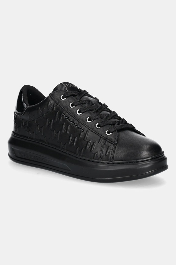 Kožne tenisice Karl Lagerfeld KAPRI MENS niska crna KL52549K.00X