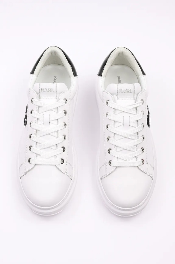 Kožené tenisky Karl Lagerfeld KAPRI MENS bílá KL52515V.011