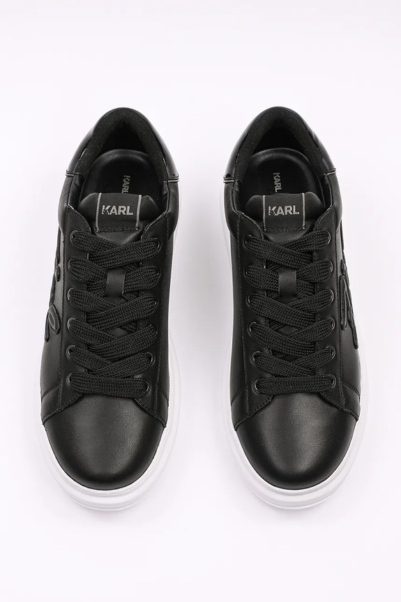 Boty Kožené tenisky Karl Lagerfeld KAPRI MENS KL52511K.000 černá