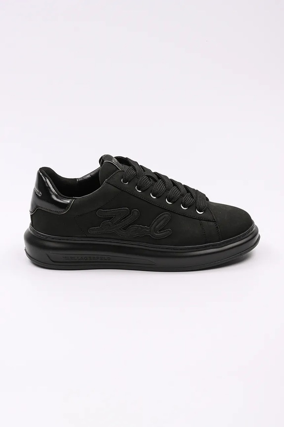 Nubukové tenisky Karl Lagerfeld KAPRI MENS nízky čierna KL52512K.20X