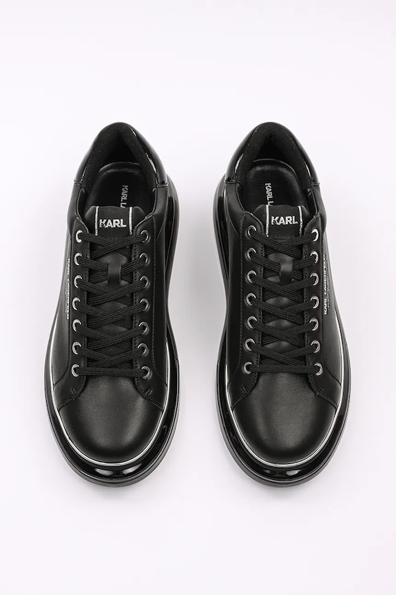 Karl Lagerfeld sneakersy skórzane KAPRI KUSHION RSG czarny KL52615.00X