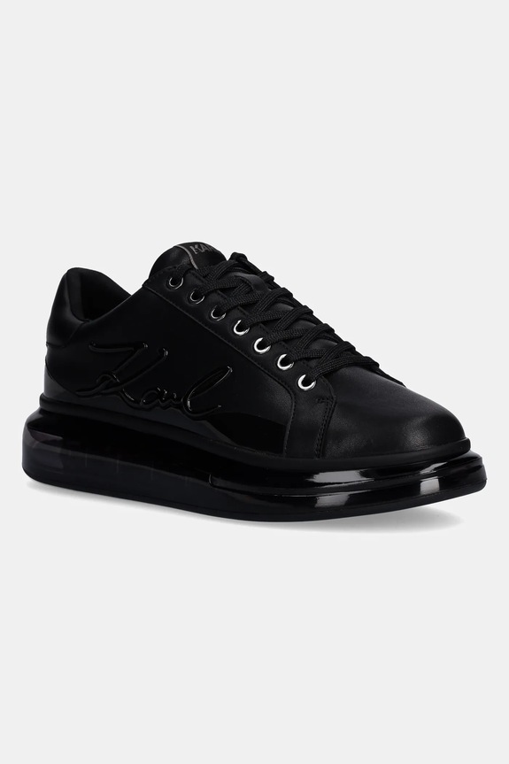 Karl Lagerfeld sneakersy skórzane KAPRI KUSHION niska czarny KL52648F.00X