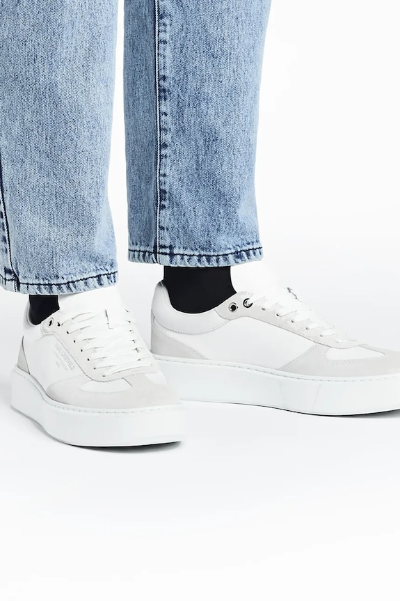 Karl Lagerfeld sneakersy skórzane MAXI KUP RSG KL52235.311