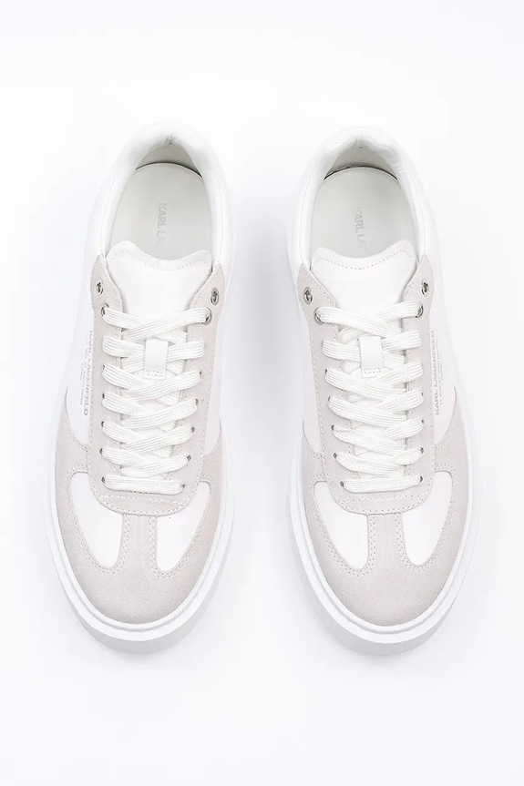 Obuwie Karl Lagerfeld sneakersy skórzane MAXI KUP RSG KL52235.311 biały