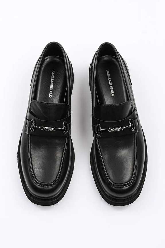 Δερμάτινα μοκασίνια Karl Lagerfeld KINGSTON μαύρο KL12215.000