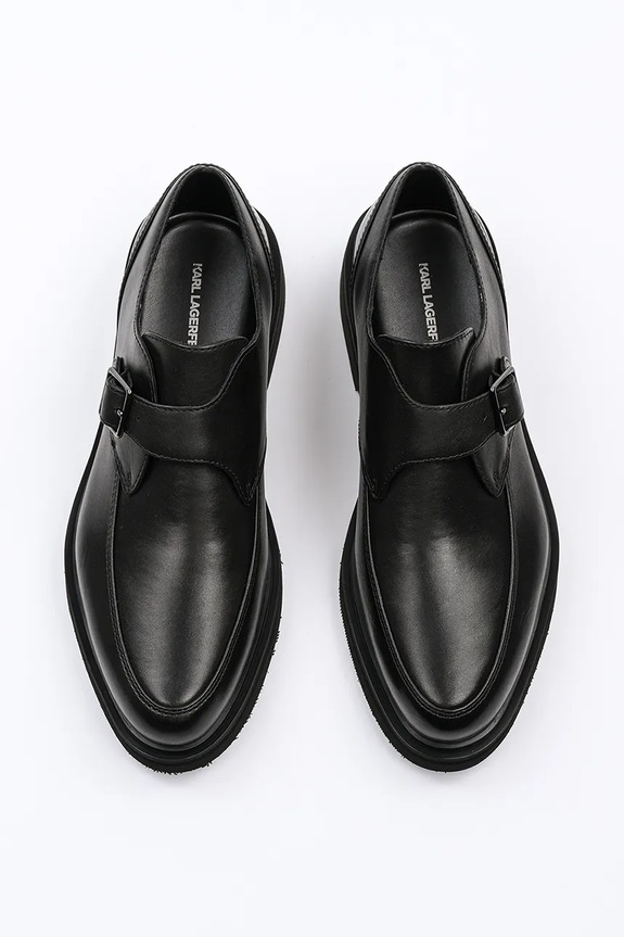 Karl Lagerfeld półbuty skórzane KARNABY czarny KL10315.000