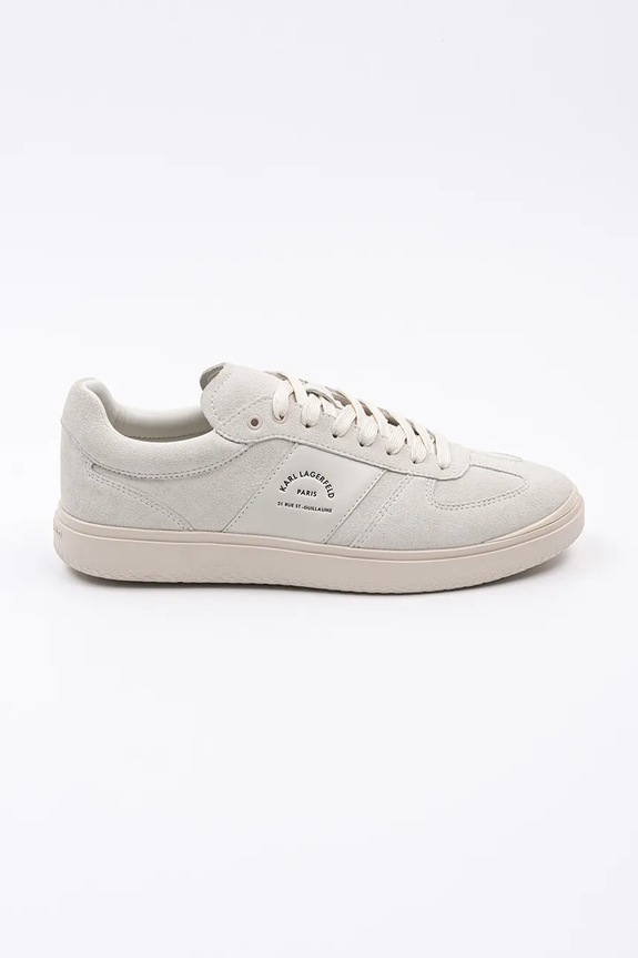 Karl Lagerfeld sneakersy skórzane ATLAS skóra zamszowa beżowy KL51837.5T1