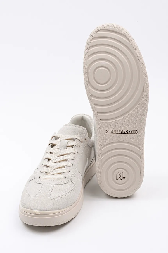 Karl Lagerfeld sneakersy skórzane ATLAS beżowy KL51837.5T1