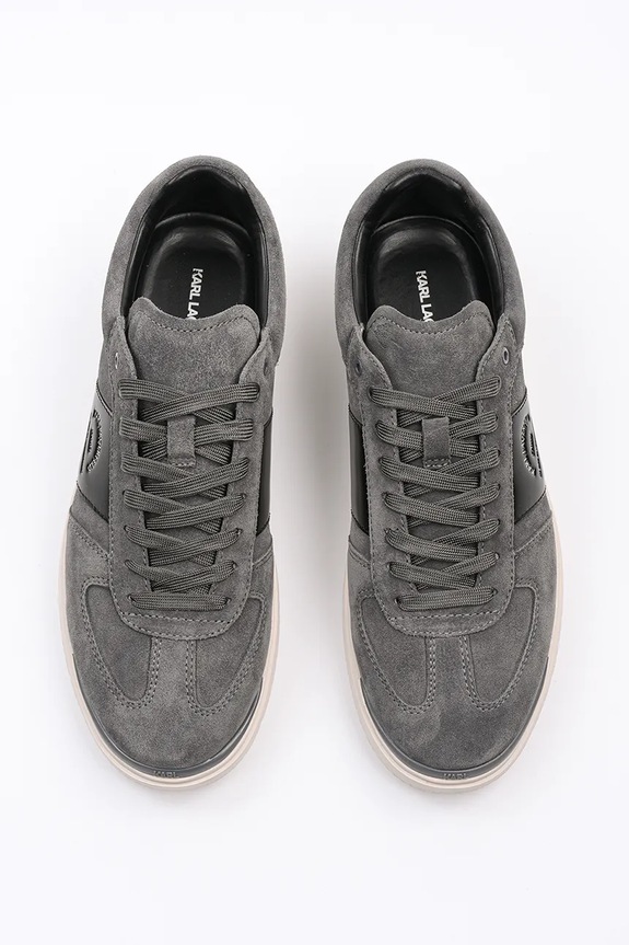 Karl Lagerfeld sneakersy skórzane ATLAS KL51837.555 szary