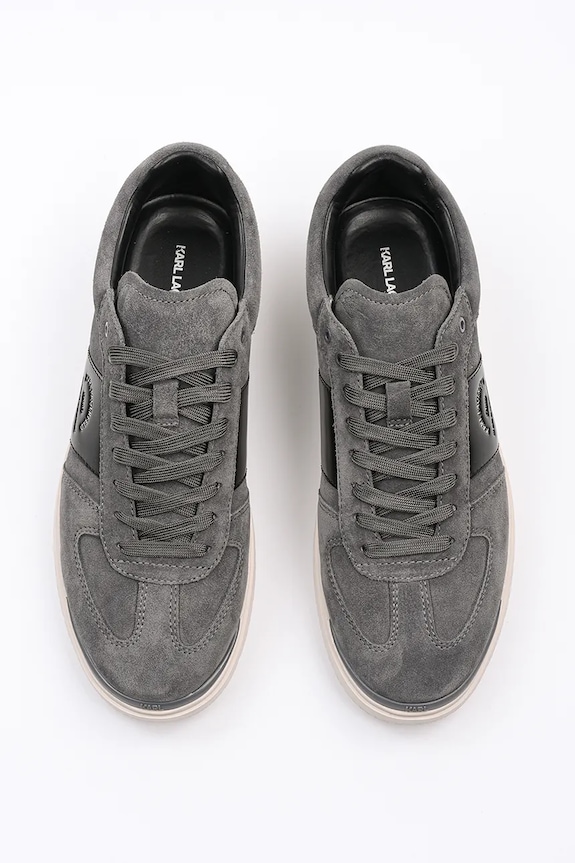 Karl Lagerfeld sneakersy skórzane ATLAS KL51837.555 szary