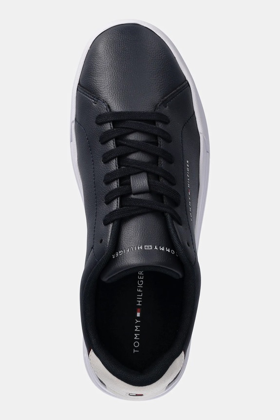 Tommy Hilfiger TH COURT LTH DETAIL ESS sneakers Ανδρικά δερμάτινα σκούρο μπλε FM0FM05367