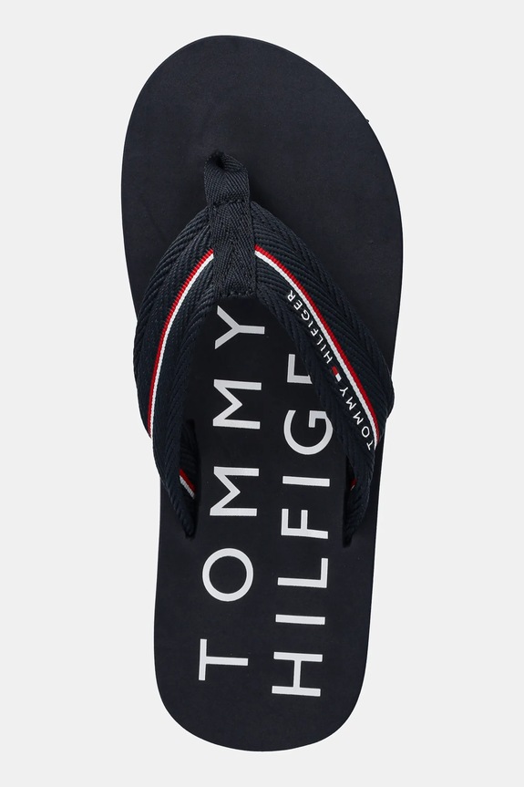 Boty Žabky Tommy Hilfiger TOMMY HILFIGER WEB BEACH SANDAL FM0FM05340 námořnická modř