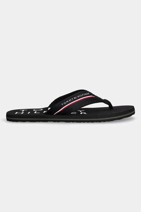 Žabky Tommy Hilfiger TOMMY HILFIGER WEB BEACH SANDAL FM0FM05340 černá SS25