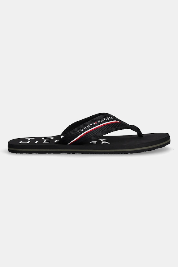 Žabky Tommy Hilfiger TOMMY HILFIGER WEB BEACH SANDAL FM0FM05340 černá SS25