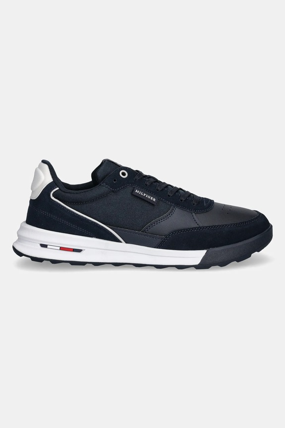 Kožené tenisky Tommy Hilfiger RETRO RUNNER MIX RWB FM0FM05371 tmavomodrá SS25
