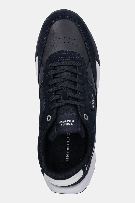 Kožené tenisky Tommy Hilfiger RETRO RUNNER MIX RWB tmavomodrá FM0FM05371