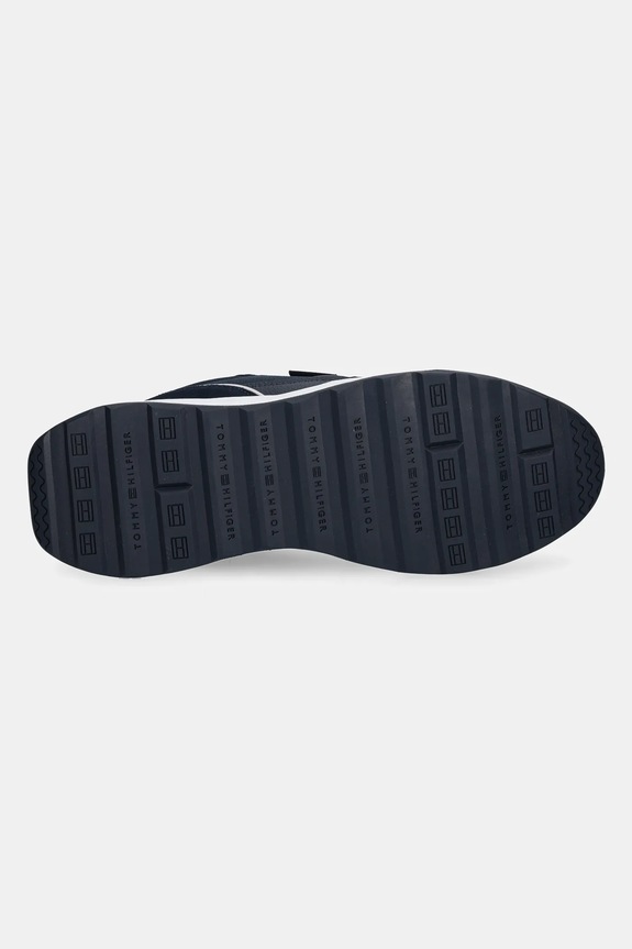 Kožené tenisky Tommy Hilfiger RETRO RUNNER MIX RWB FM0FM05371 tmavomodrá