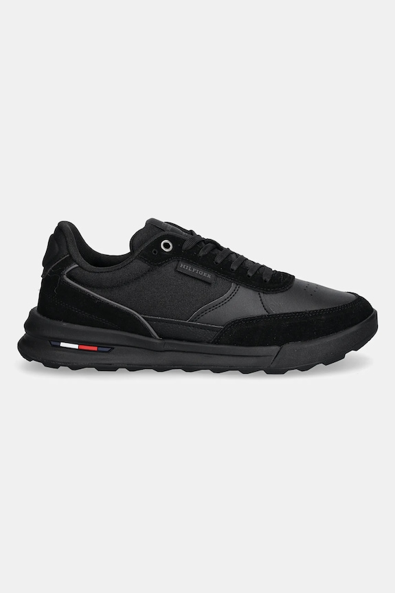 Tommy Hilfiger sneakersy skórzane RETRO RUNNER MIX RWB FM0FM05371 czarny SS25