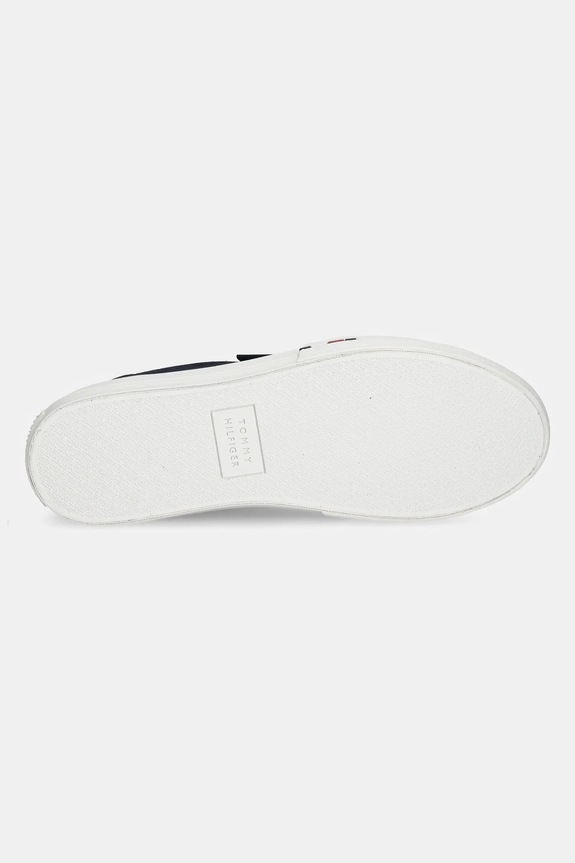 Semišové sneakers boty Tommy Hilfiger TH HI VULC STREET LOW SUEDE RWB FM0FM05458 námořnická modř