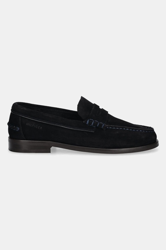 Semišové mokasíny Tommy Hilfiger CLASSIC HILFIGER SUEDE LOAFER FM0FM05363 námořnická modř SS25