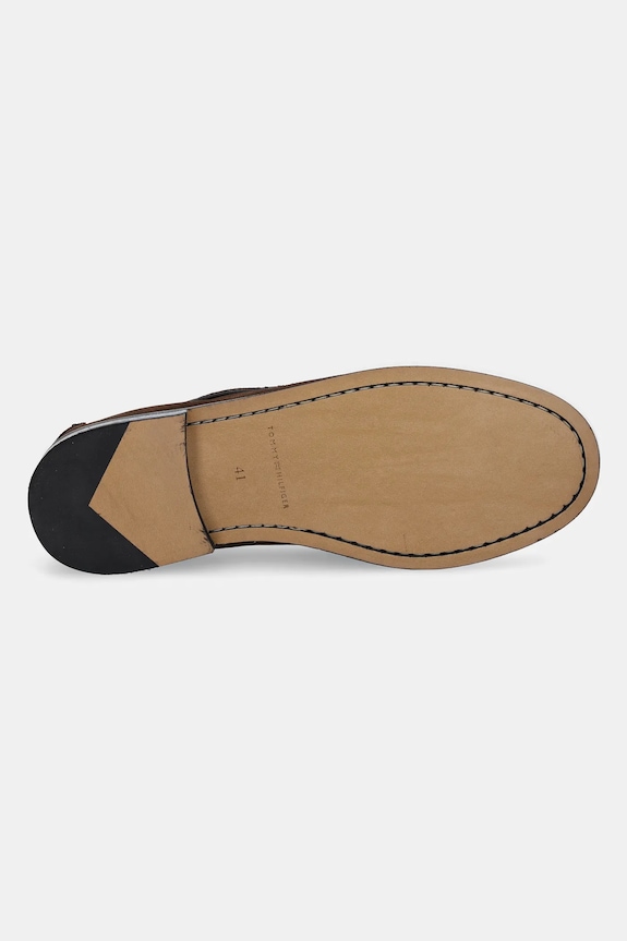 Μοκασίνια σουέτ Tommy Hilfiger CLASSIC HILFIGER SUEDE LOAFER FM0FM05363 καφέ