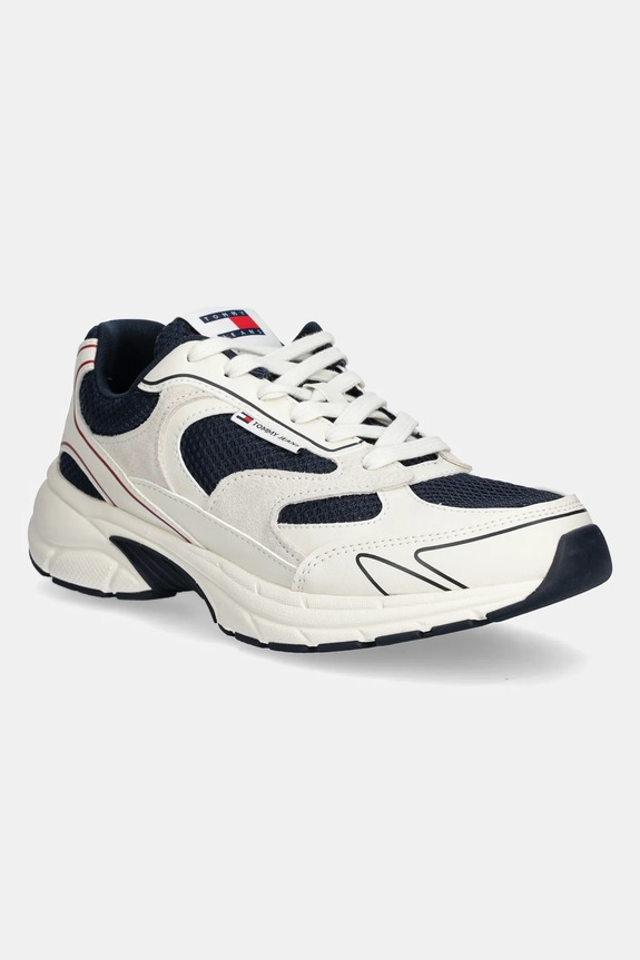Tommy Jeans sneakers THE CONEY finto camoscio beige EM0EM01520