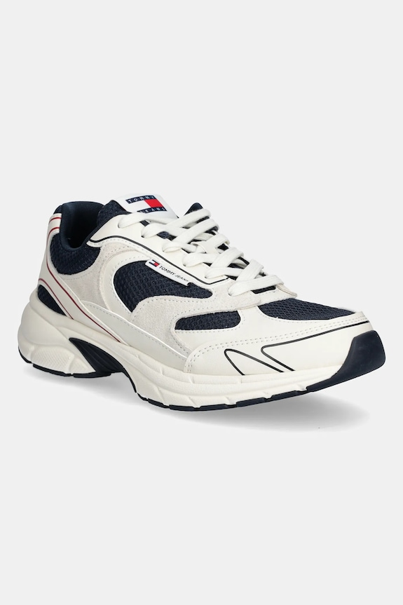 Tommy Jeans sneakers THE CONEY finto camoscio beige EM0EM01520