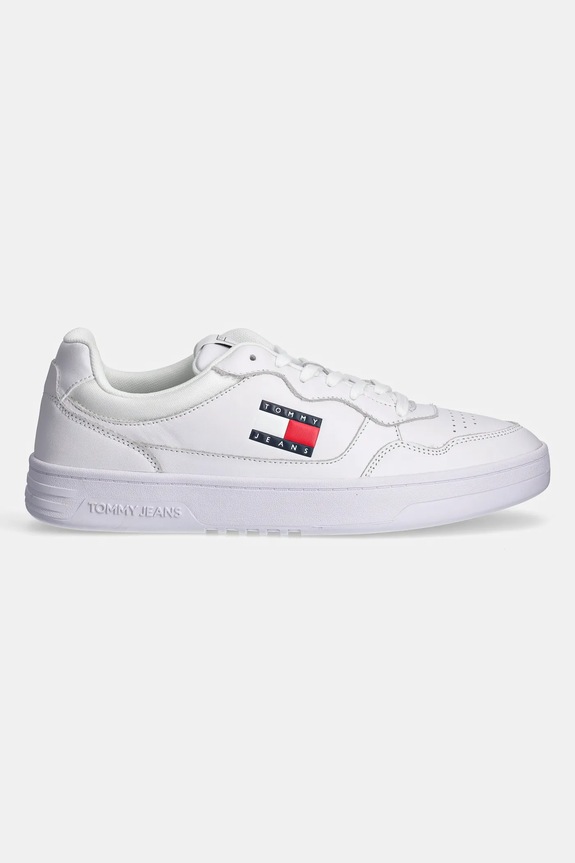 Δερμάτινα sneakers Tommy Jeans TJM CUPSOLE LEATHER ESS EM0EM01443 λευκό SS25