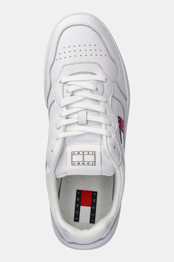 Δερμάτινα sneakers Tommy Jeans TJM CUPSOLE LEATHER ESS λευκό EM0EM01443
