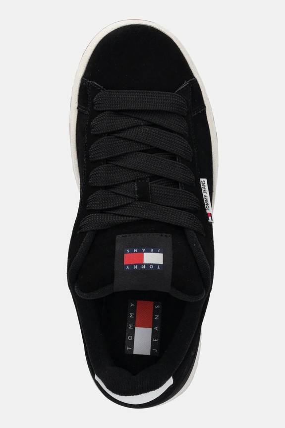 Semišové sneakers boty Tommy Jeans TJM SKATER SNEAKER černá EM0EM01503