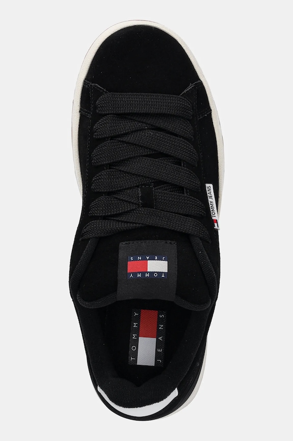 Semišové sneakers boty Tommy Jeans TJM SKATER SNEAKER černá EM0EM01503