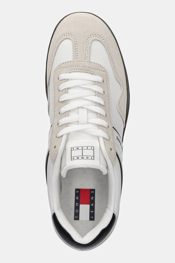 Δερμάτινα sneakers Tommy Jeans THE GREENWICH LEATHER λευκό EM0EM01524