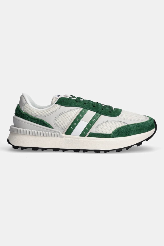 Tenisky Tommy Jeans TJM TECHNICAL RUNNER ESS EM0EM01537 zelená AW25