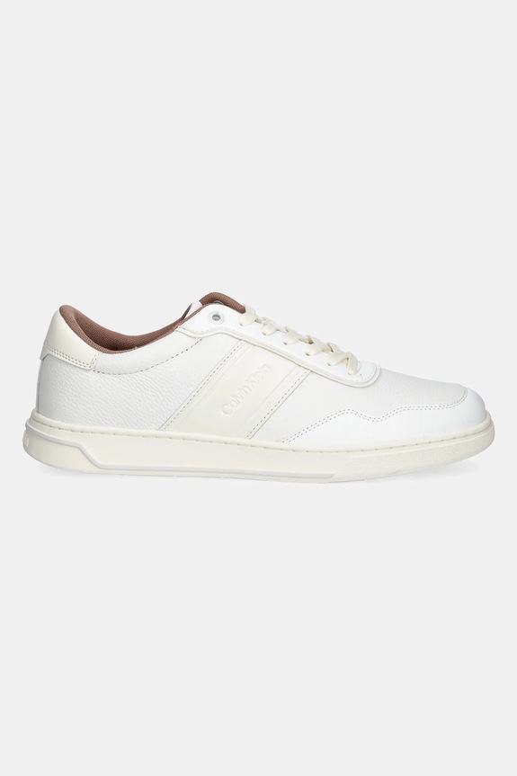 Calvin Klein sneakers LOW TOP LACE UP LOGO HM0HM01653 alb SS25