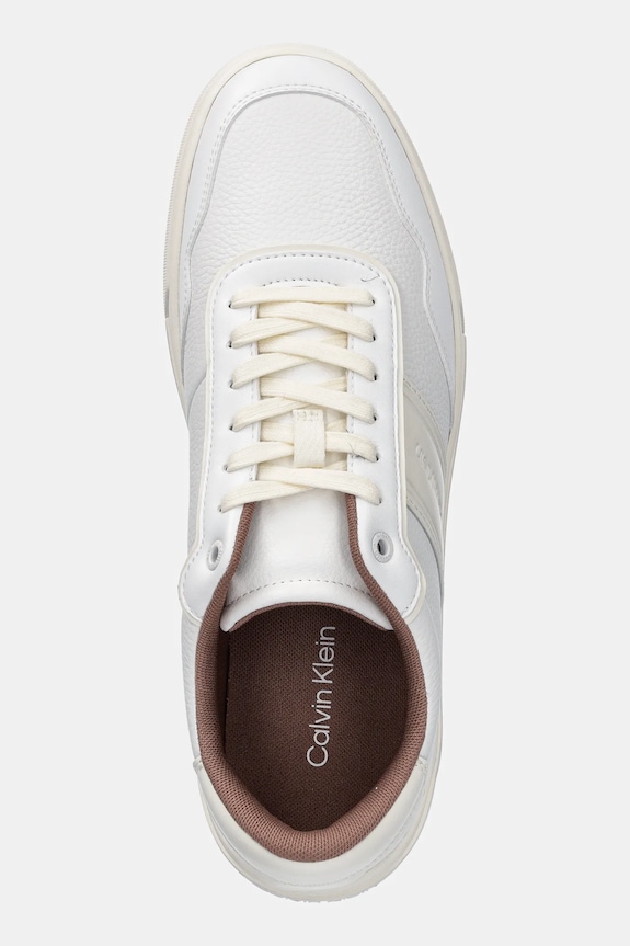 Calvin Klein sneakers LOW TOP LACE UP LOGO alb HM0HM01653