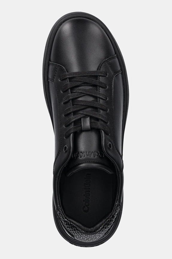 Sneakers boty Calvin Klein LOW TOP LACE UP WOVEN černá HM0HM01659