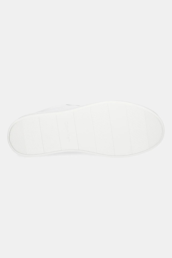 Calvin Klein bőr sportcipő LOW TOP LACE UP WOVEN HM0HM01767 fehér