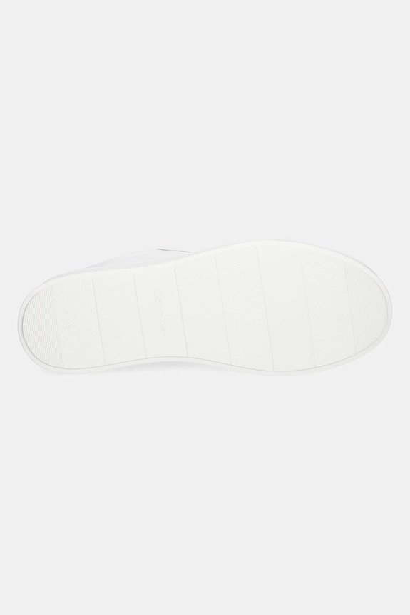 Calvin Klein bőr sportcipő LOW TOP LACE UP WOVEN HM0HM01767 fehér